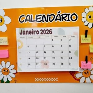 Calendário de Parede 2026 para Professores